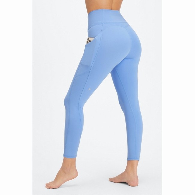 Fabletics Leggings Üzletek - Oasis High-Waisted 7/8 Női Kék